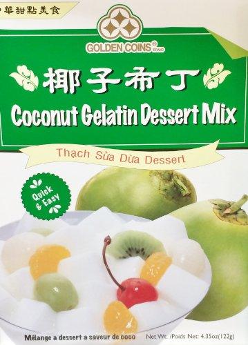 Coconut Galatin Dessert Mix by Golden Coins - 2 x 4.34 oz / 122 g