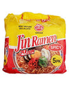 Ottogi Jin Ramen Spicy 5 Packs, Set of 4