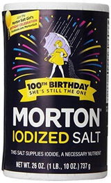 Morton Iodized Salt, 26 oz (Pack of 6) - Mighty Depot