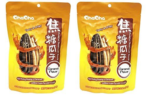 Chacha Roasted Sunflower Seeds-Caramel Flavor. 5.64 oz (pack of 2)