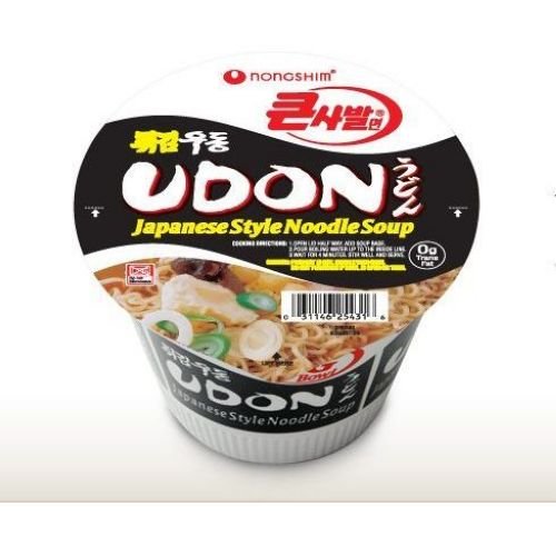 Nong Shim Udon Japanese Style Noodles Soup, 4.02 Ounce Bowl - 12 per case.