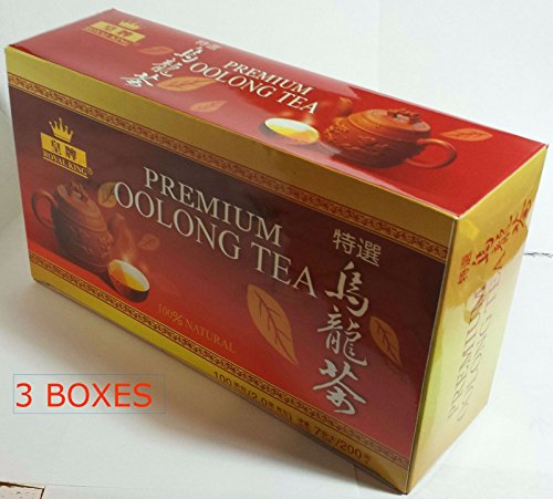 Royal King Premium Oolong Tea / 7 oz 100 tea bags each (pack of 3) (3 X)