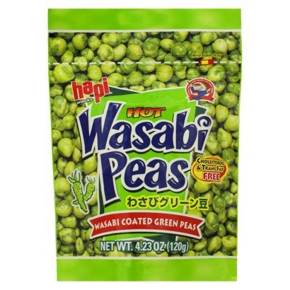 Hapi Hot Wasabi Peas 4.23 Oz (Pack of 4)