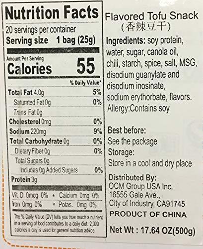 Fish Tofu Chinese Favorited Vegetable Snack Food (Flavored Fish Tofu, 20 Packs) - Mighty Depot