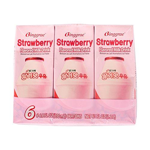 BINGGRAE STRAWBERRY FLAVOUR MILK - Mighty Depot