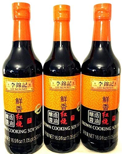 Lee Kum Kee Brown Cooking Soy Sauce 16.9 oz (Pack of 3)