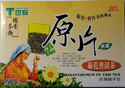 Tradition Chrysanthemum Pu Erh Tea bag/20 bag, 1.98oz each box-Pack of Two