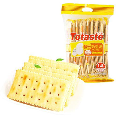 土斯（Totaste） 奶盐味苏打饼干 休闲零食蛋糕甜点心小吃 酥脆可口 独立小包装 350g - Mighty Depot