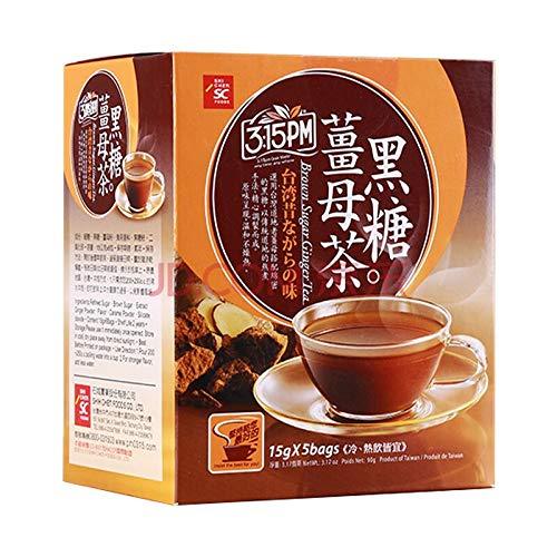 Brown Sugar Ginger Tea, Served HOT/COLD, Traditional Chinese Cold Remedy, 5-Bags