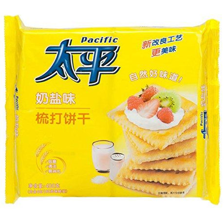 太平 梳打饼干 奶盐味 400g苏打饼干咸味饼干零食(新老包装随机发货) Taiping Card Biscuit Milk Salt 400g Soda Biscuit Salty Biscuit Snacks (Random Delivery of Old and New Packages) - Mighty Depot