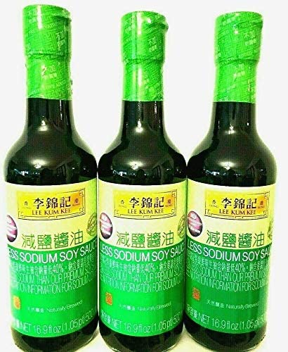 Lee kum Kee Less Sodium Soy Sauce 16.9 oz (Pack Of 3)
