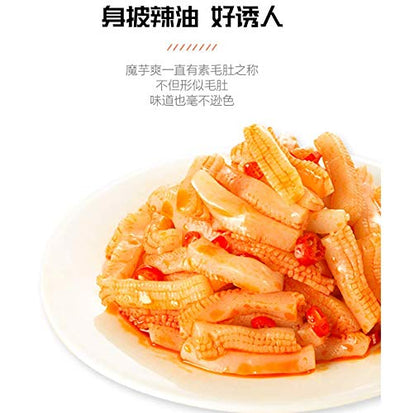 WeiLong Chinese food snack 卫龙 中国小吃零食 系列 (Beancurd products魔芋爽 （麻辣）20 x 18g (盒), Pack of 2)