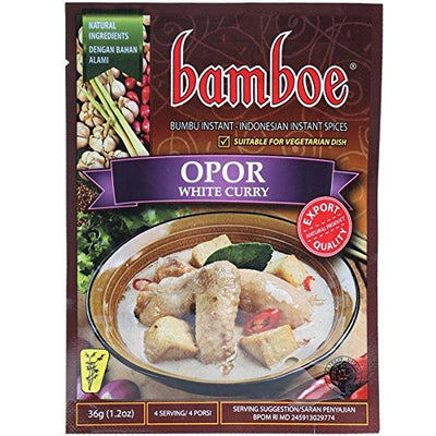 Bamboe Bumbu Instant Opor - White Curry , 36 Gram (Pack of 3)