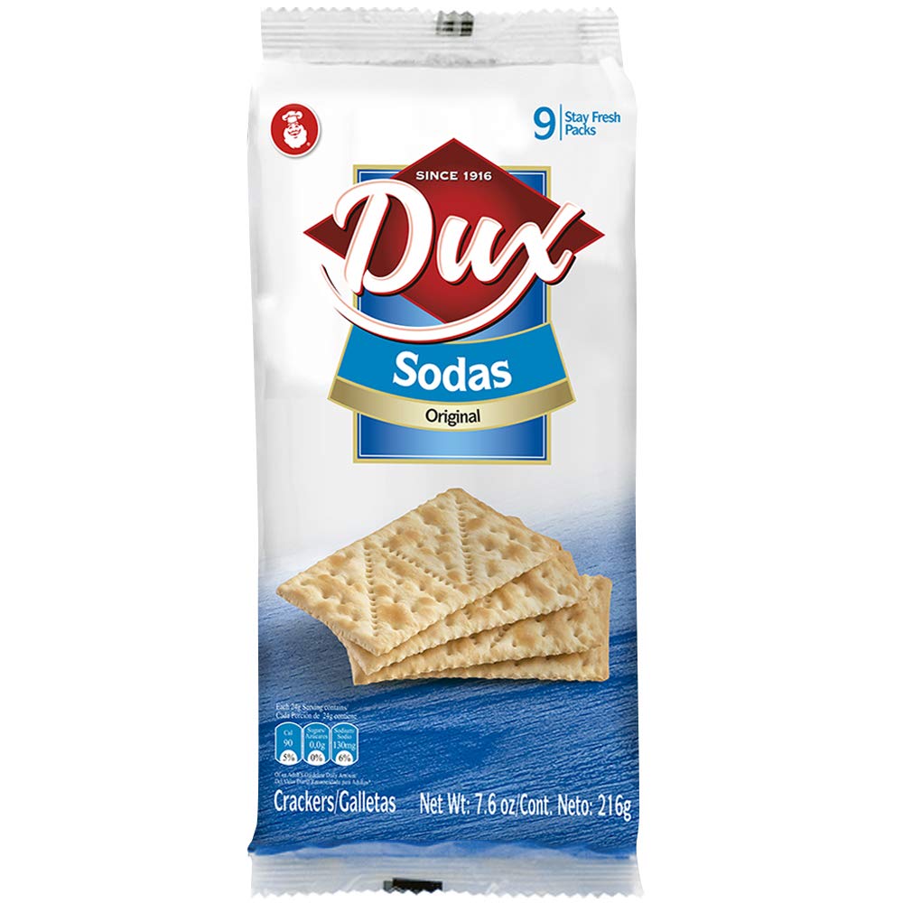 Dux Soda Crackers | Crispy Flavor | For Snacking or with Meals | Enjoy Anytime | 7.62 Oz (Pack of 4)