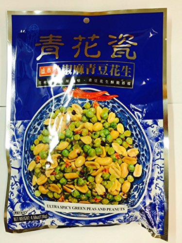 Ultra Spicy Green Peas and Peanuts, 4.58 oz, Made in Taiwan