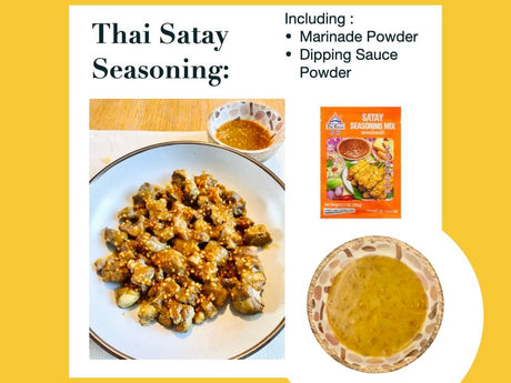 Por Kwan Satay Seasoning Mix 100g (Marinade Powder & Sauce Mix) - 3 Pack - Mighty Depot