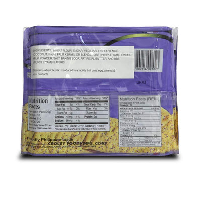 Croley Foods Buttercream Crackers - Ube Flavor, 8.8 oz (250g) 10 Count