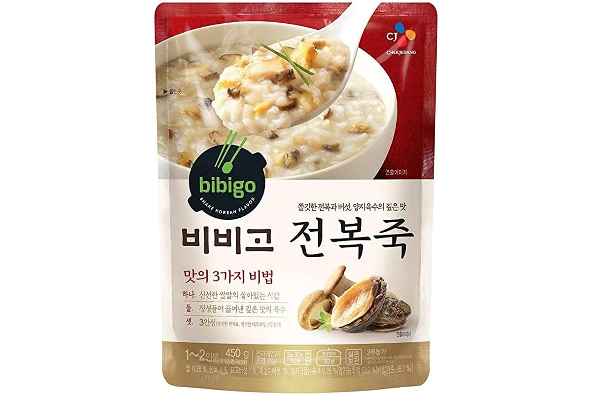 Bibigo Rice Porridge with Abalone (전복죽) - 15.8oz (Pack of 6) - Mighty Depot