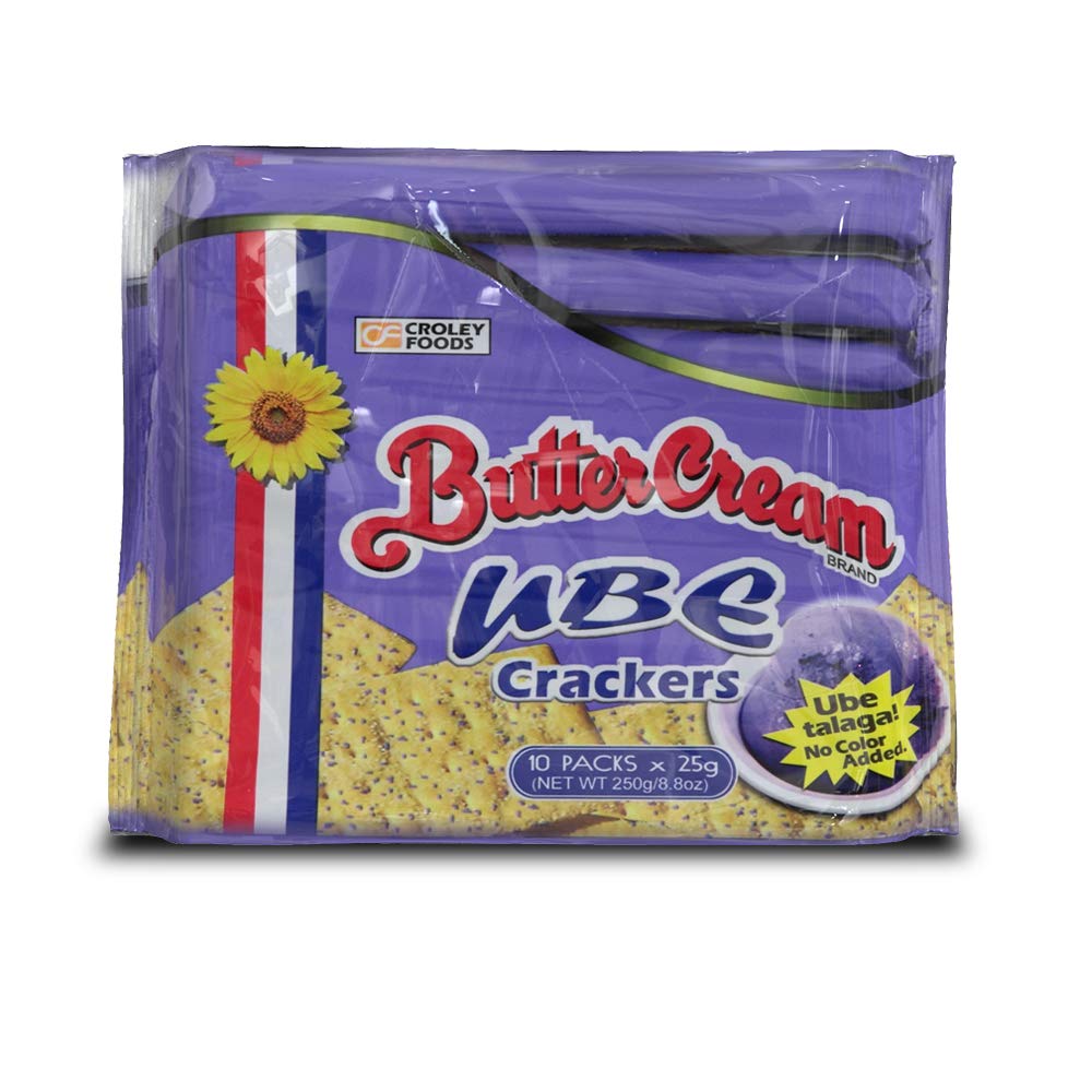 Croley Foods Buttercream Crackers - Ube Flavor, 8.8 oz (250g) 10 Count