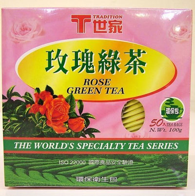 Rose Green Tea 50 Tea Bags by Tradition
