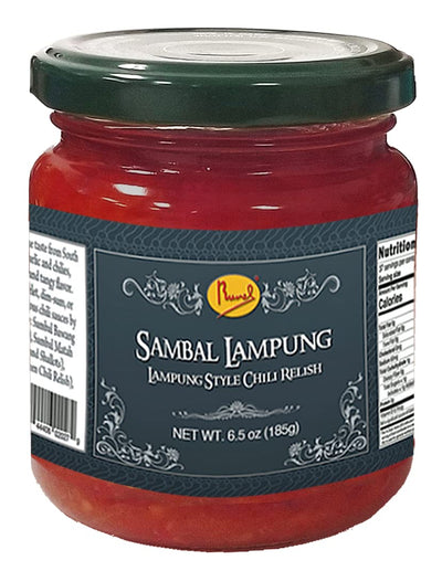 Runel Sambal Lampung (Lampung Style Chili Relish) 6.5 oz (Pack of 6)