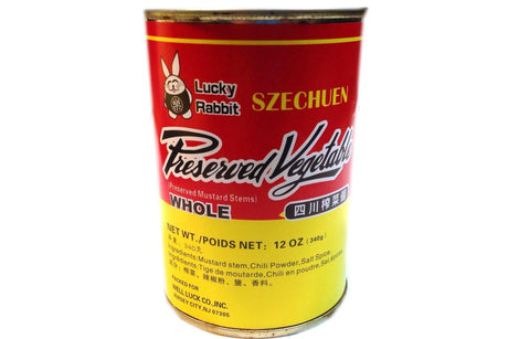 Lucky Rabbit, Preserved Vegetable Whole (Szechuen Preserved Mustard Stem), 12 oz - Mighty Depot