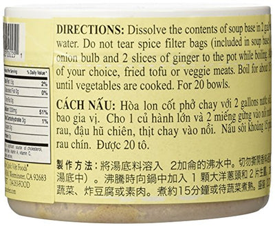 Quoc Viet Foods Vegetarian "Pho" Soup Base 10oz Cot Pho Chay Brand