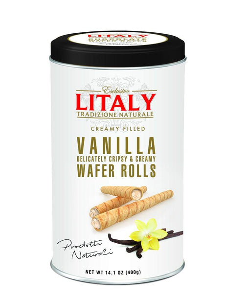 Litaly Vanilla Wafer Rolls, 14.1 oz - Mighty Depot