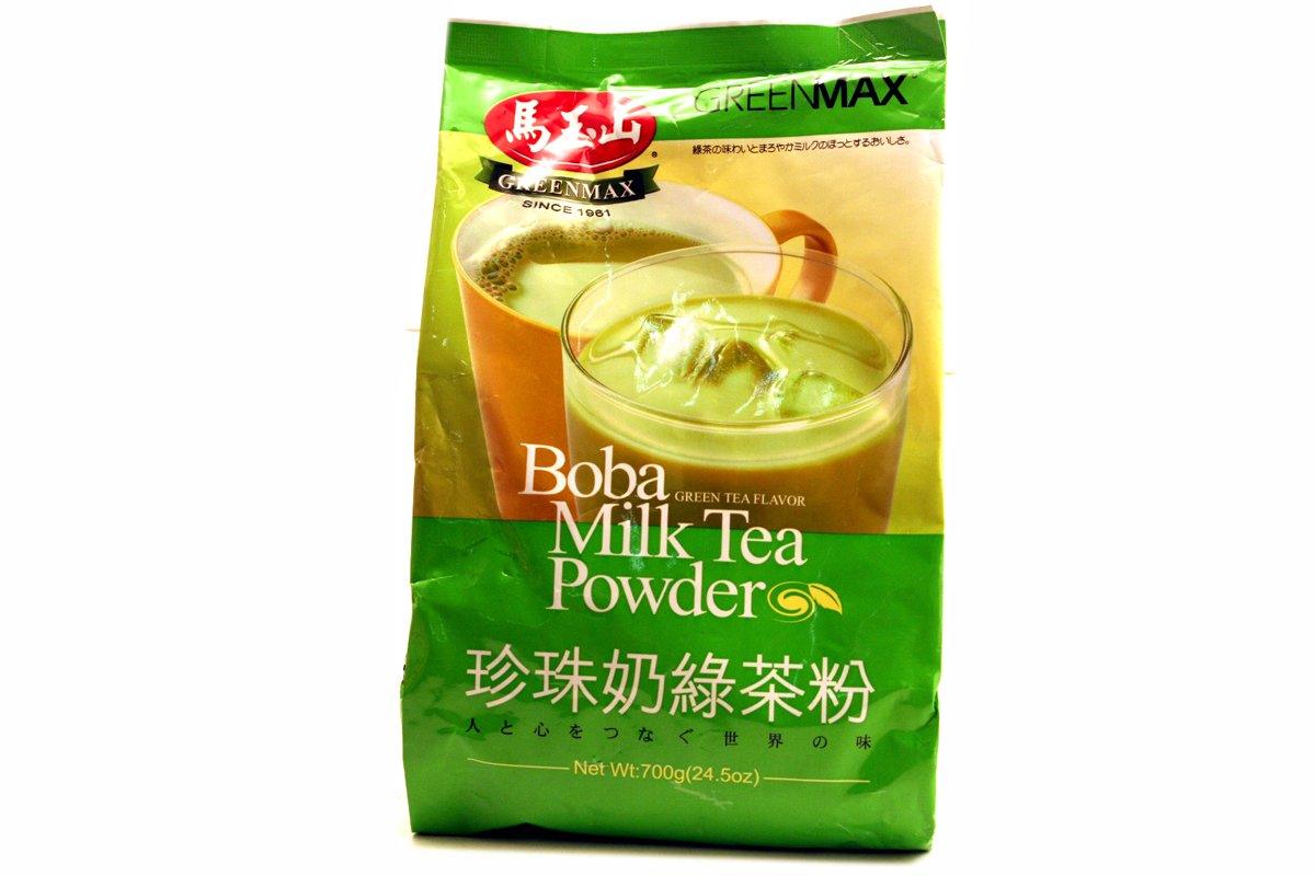 Greenmax - Boba Milk Tea Powder- Black Tea Flavor(24.5 Oz) + Green Tea Flavor (24.5 Oz) - Mighty Depot