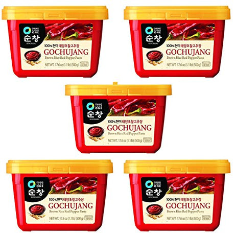 Sunchang Red Pepper Paste with brown rice (Gochuchang, Mild) (5pack) - Mighty Depot