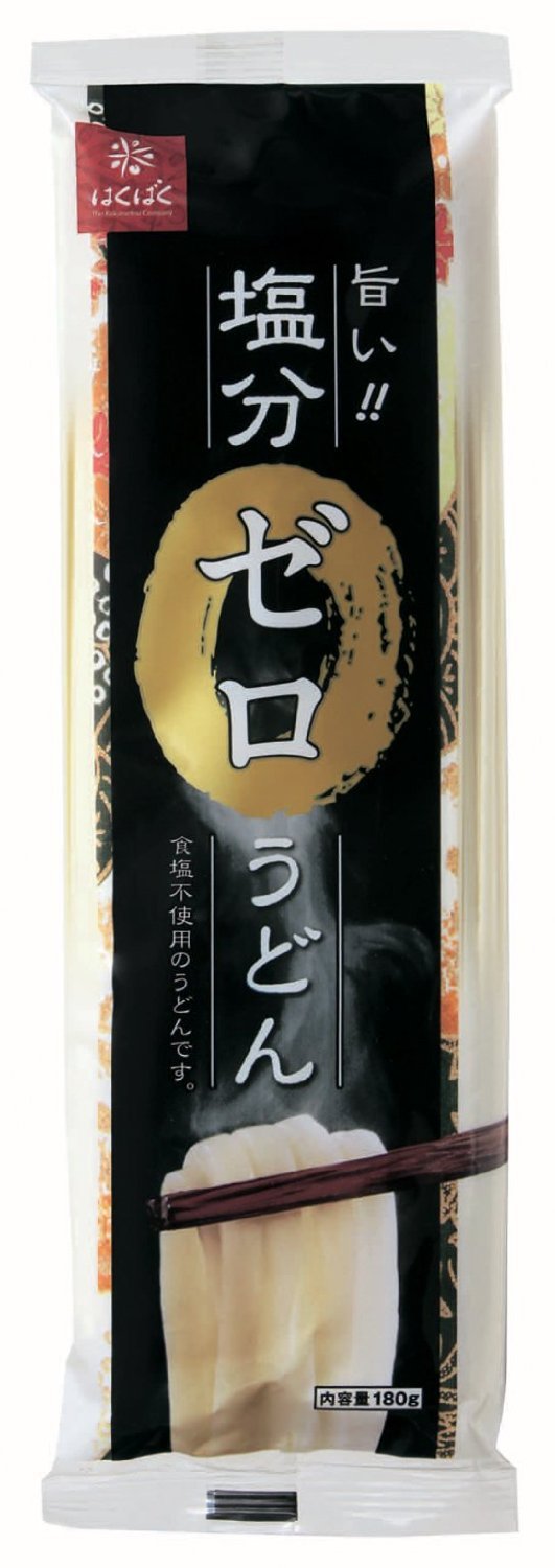 Hakubaku Dried Udon, Authentic Japanese Wheat Noodles,no Salt Added (Zero-salt),180g(6.3-ounce) X 10packs