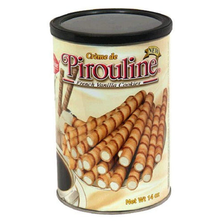 Peter DeBeukelear Creme De Pirouline Rolled Wafers, French Vanilla, 14-Ounce Tins (Pack of 6) - Mighty Depot