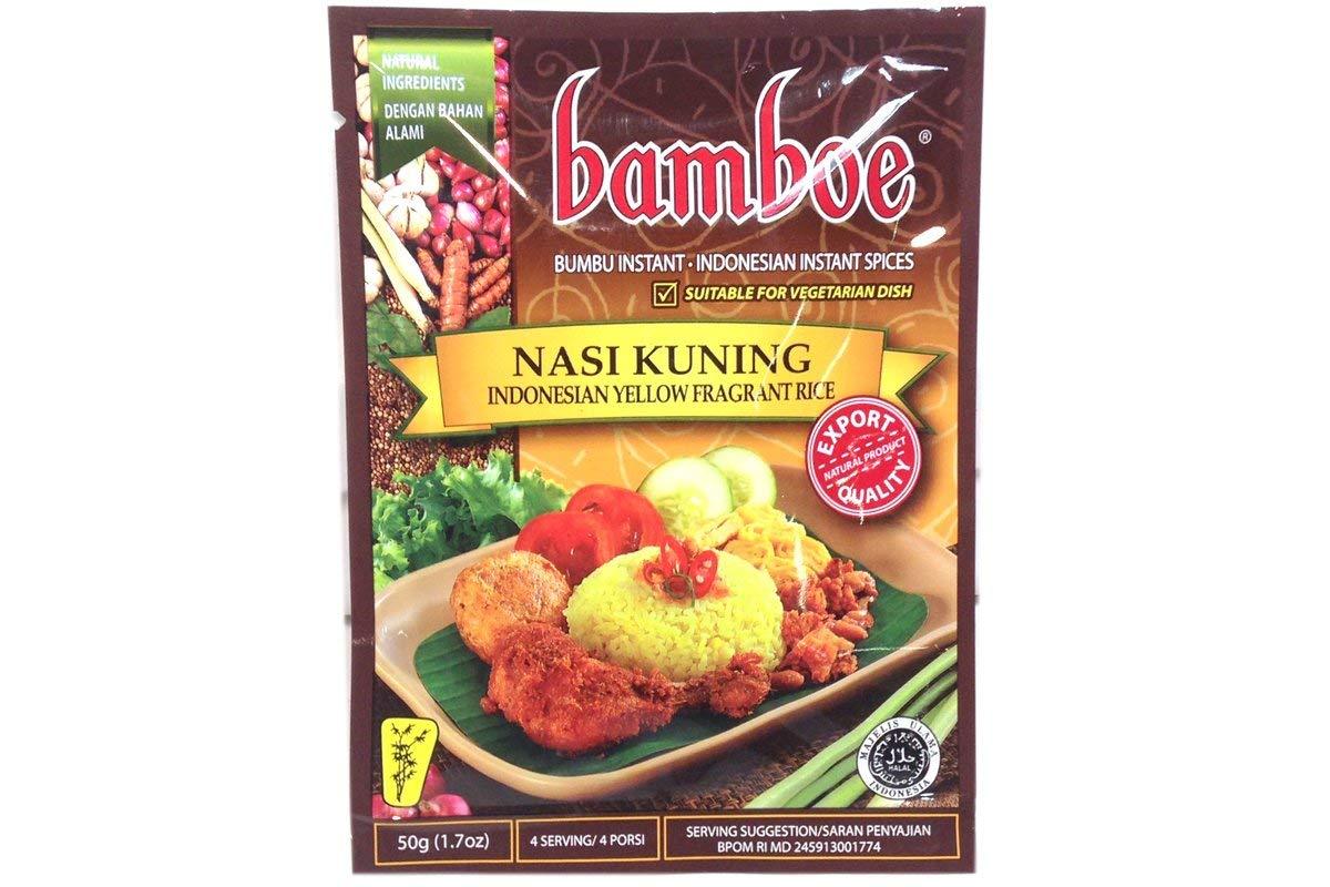 Bamboe Bumbu Untuk Nasi Kuning 50gr - Indonesian Yellow Fragrant Rice - Nasi Kuning (Pack of 4) - Mighty Depot