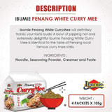 Ibumie Penang White Curry Mee / Fragrant & Spicy, Rich & Creamy Broth, Authentic Piping Hot Flavor from Food Heaven, Penang Malaysia (4 packets x 105g) - Mighty Depot