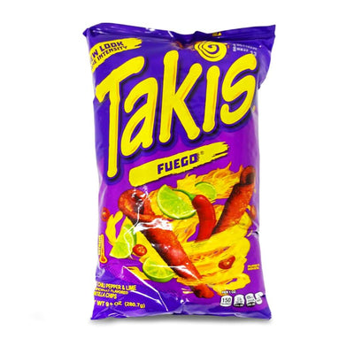 Barcel Takis Fuego Hot Chili Pepper & Lime Tortilla Chips Oz