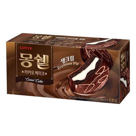 LOTTE MON CHER CACAO PIE 6 PACKS 192G - Mighty Depot