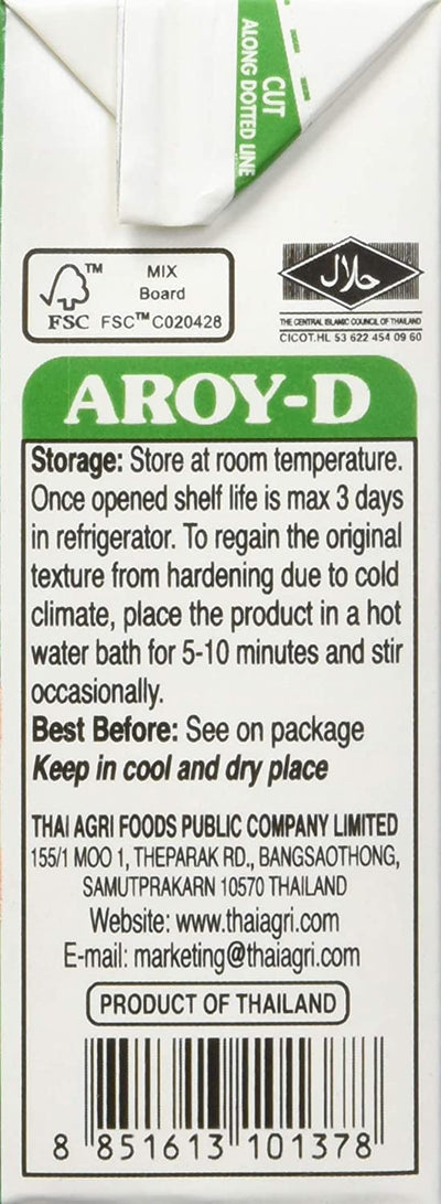 Aroy-D Coconut Milk 8.5 Fluid Ounce (250ml) (Coconut Milk 8.5oz, pack of 36)