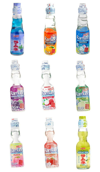 Ramune Japanese Marble Soda Choose your flavor (9 Flavor Sampler)