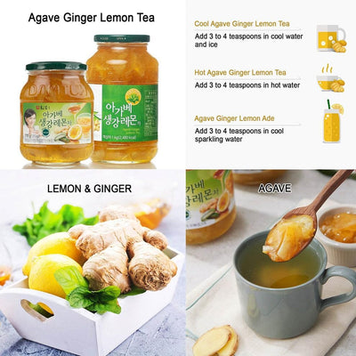 Damtuh Korean Honey Ginger Tea, Citron Tea, Jujube Tea, Lemon Tea, Jeju Orange Tea, Agave Ginger Tea