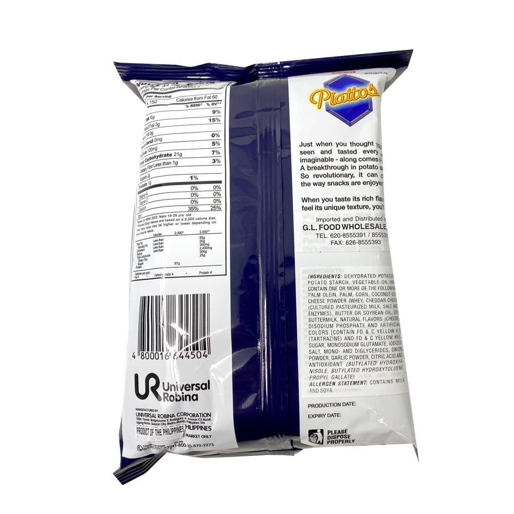 Jack N Jill Piattos Cheese Flavored Potato Chips Pack of Ten 3 Oz a Pack - Mighty Depot