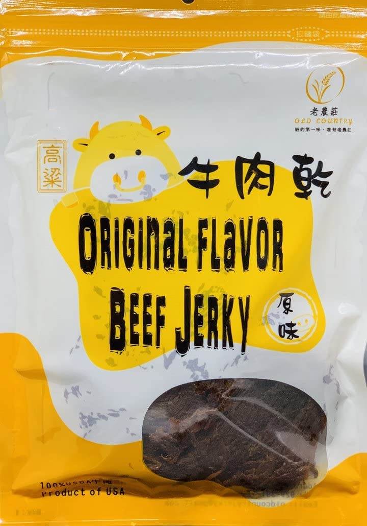 Old Country Jerky - Original Flavor Beef Jerky - 2.8oz - Authentic Taiwanese Recipe Made With Angus Beef (1 Pack)