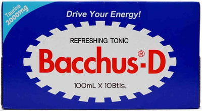 Bacchus-D Energy Drink 3.3 fl oz, 10 bottles