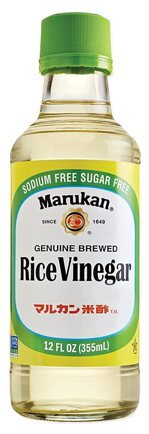 Marukan Genuine Brewed Rice Vinegar, 12 Ounce Glass Bottle (Pack of 1) - Mighty Depot