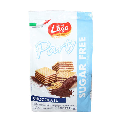 Gastone Lago Party Wafers Chocolate Cream Filling 7.5oz Chocolate Sugar Free