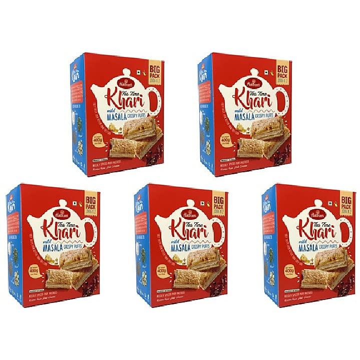 Pack Of 5 - Haldiram's Tea Time Khari Mild Masala - 400 Gm - Mighty Depot
