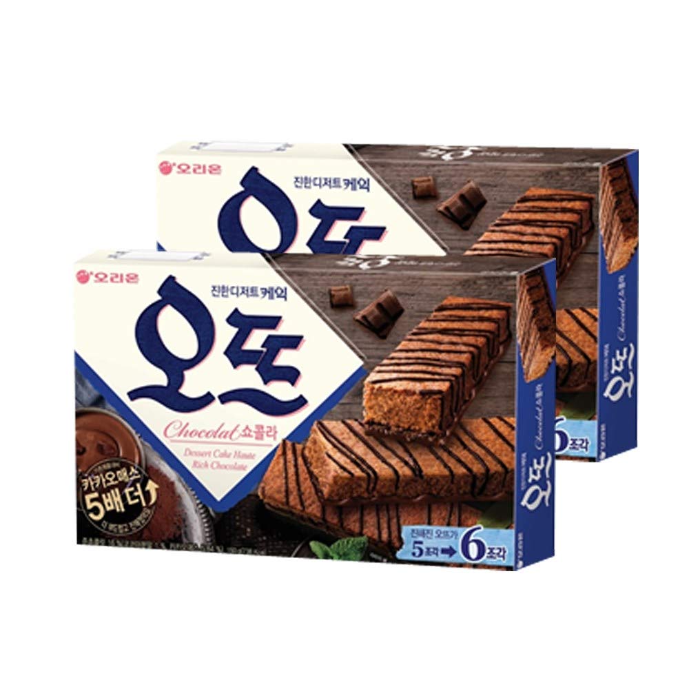 Orion Ottue Chocolat | 150g | 2 Boxes, Korean Snack, Stick Cake, Rich Sweet Dessert, Dessert Cake Haute, 오뜨 쇼콜라