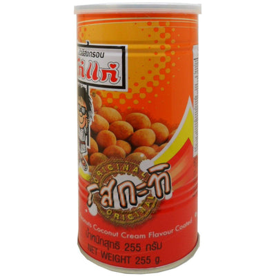 Koh-kae Snack Peanut Coconut Cream Flavour Coated 255 G (8.99 Oz) X 4 Cans