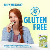 Milkita Creamy Shake Candy Bag, Gluten Free Chewy Candies with Calcium & Real Milk, Zero Trans Fat, Low-Sugar - Mighty Depot