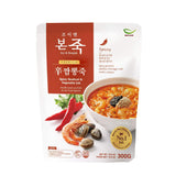 BONJUK Spicy Seafood & Vegetable (Juk) Rice Porridge - Ready to eat meal (300g), Easy to prepare porridge pouch - Mighty Depot