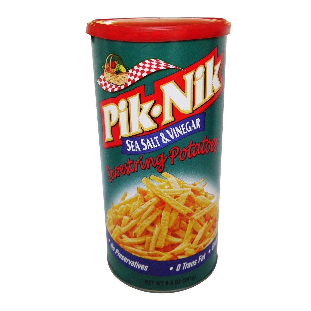Pik Nik Sea Salt & Vinegar Shoestring Potatoes - 8.5 Oz. Cans (2 Pack) - Mighty Depot